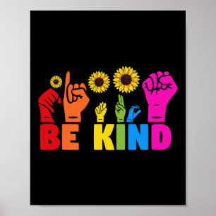 Lgbt Rainbow Pride Month Asl Be Kind Hand Sign Lan
