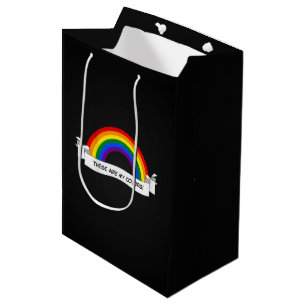 LGBT rainbow pride  Mousepad Medium Gift Bag