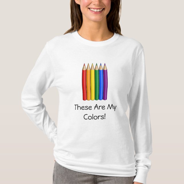 LGBT rainbow pride pencils T-Shirt (Front)
