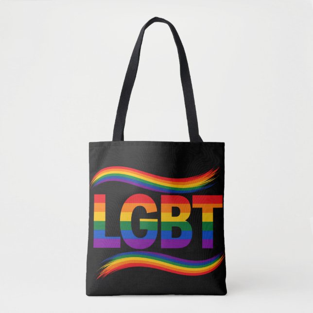 LGBT Rainbow Pride Tote Bag (Front)