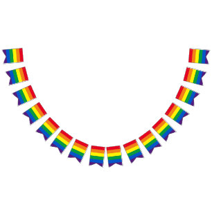 Lgbt rainbow stripes gay pride bunting