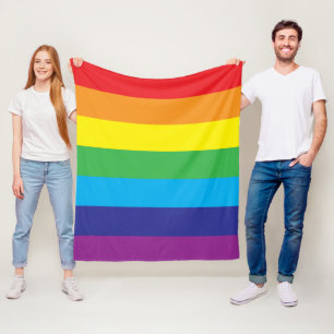 Lgbt Rainbow Stripes Lgbt Fleece Blanket