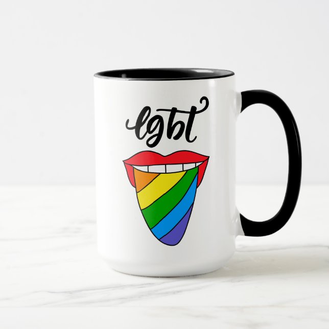 LGBT Rainbow Tongue Mug (Right)