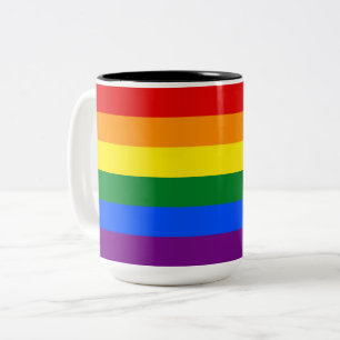 LGBT Rainbow Two-Tone Coffee Mug