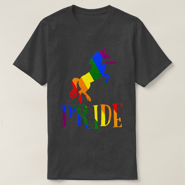 LGBT Rainbow Unicorn T-Shirt (Design Front)