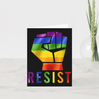 Lgbt Resist Gay Pride Lgbt Resist Pride Resist  Card