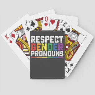LGBT Respect Gender Pronouns Gay Lesbian Trans Playing Cards