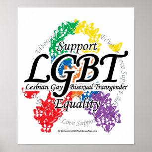 LGBT Ribbon of Butterflies Poster