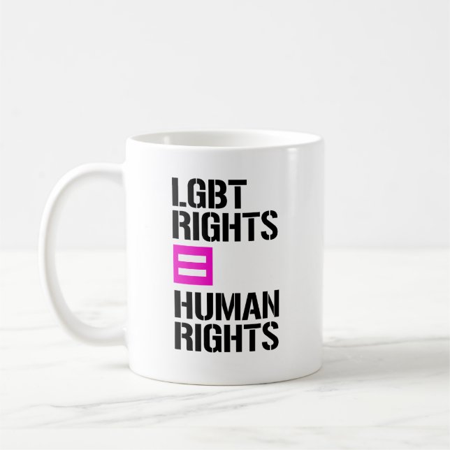 LGBT Rights equals Human Rights - - LGBTQ Rights - Coffee Mug (Left)
