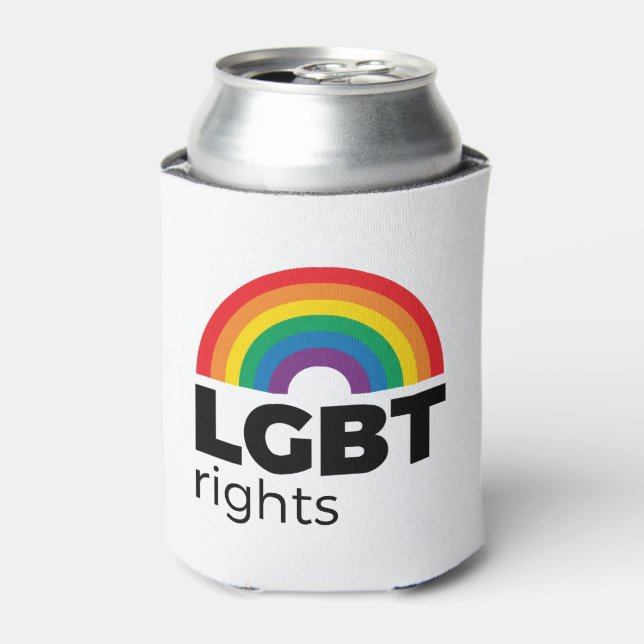 LGBT Rights Rainbow Can Cooler (Can Front)