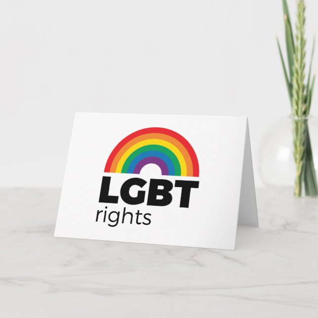 LGBT Rights Rainbow Card (Front)
