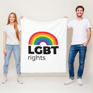 LGBT Rights Rainbow Fleece Blanket