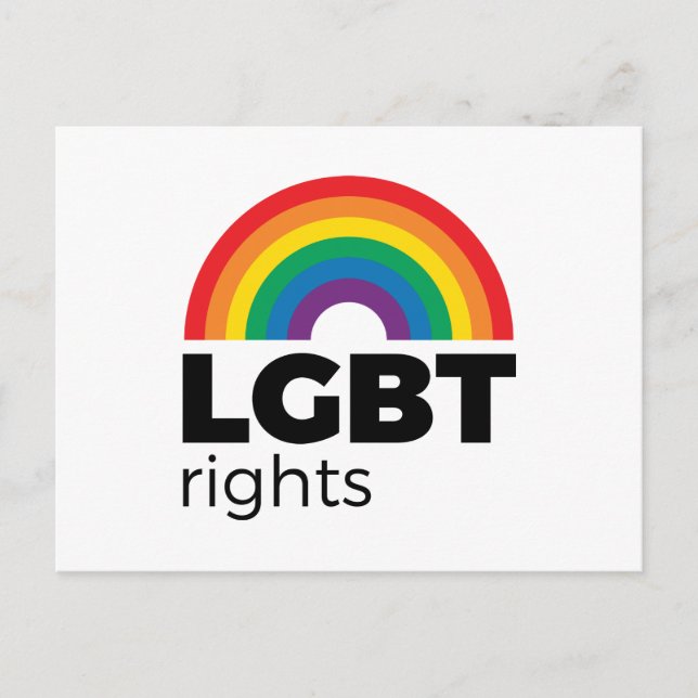 LGBT Rights Rainbow Postcard (Front)