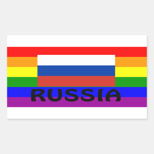 LGBT Russian* Gay Pride Flag Sticker  России
