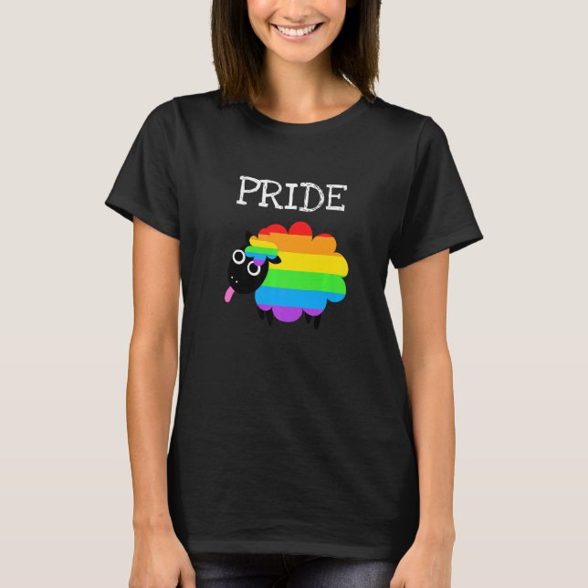 Lgbt Sheep Gay Pride Rainbow Lgbtq Cute T-Shirt (Front)