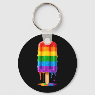 Lgbt Shirts Ice Cream Rainbow Lgbtq Pride Key Ring