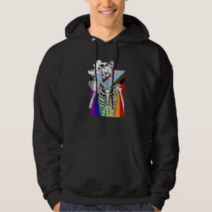 Lgbt Skeleton Drink Coffee Gay Transger Lgbtq Prid Hoodie