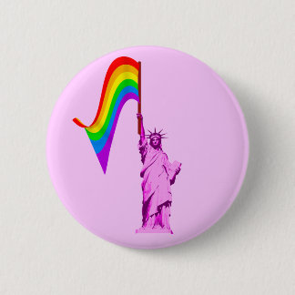 LGBT Statue of Liberty Button