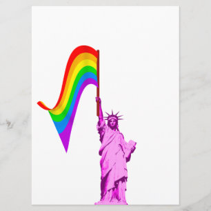 LGBT Statue of Liberty Wedding Invitation Template