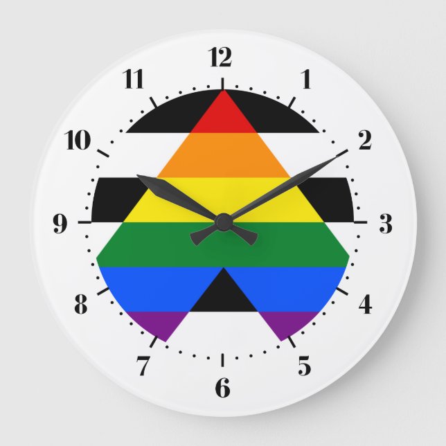 LGBT straight ally flag Clocks (Front)