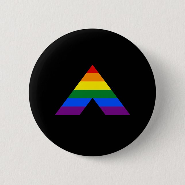 LGBT straight ally pyramid symbol 6 Cm Round Badge (Front)