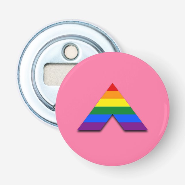 LGBT straight ally pyramid symbol Bottle Opener (Front)