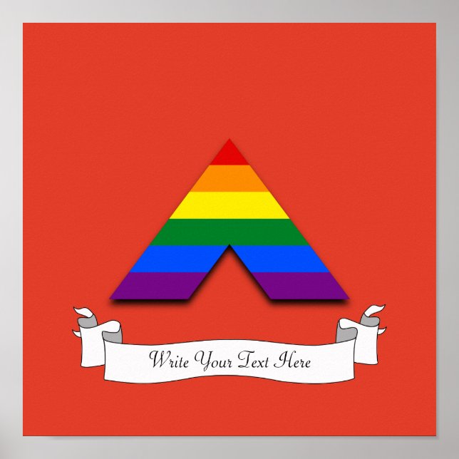 LGBT straight ally pyramid symbol Poster (Front)