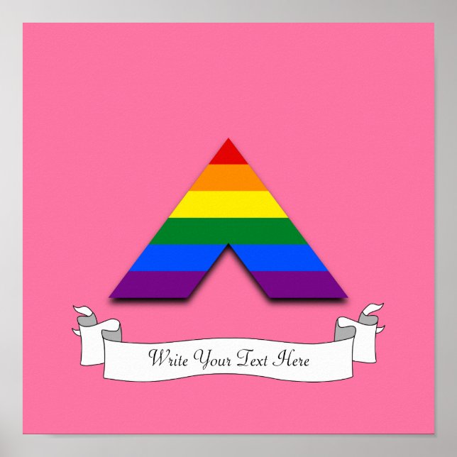 LGBT straight ally pyramid symbol Poster (Front)
