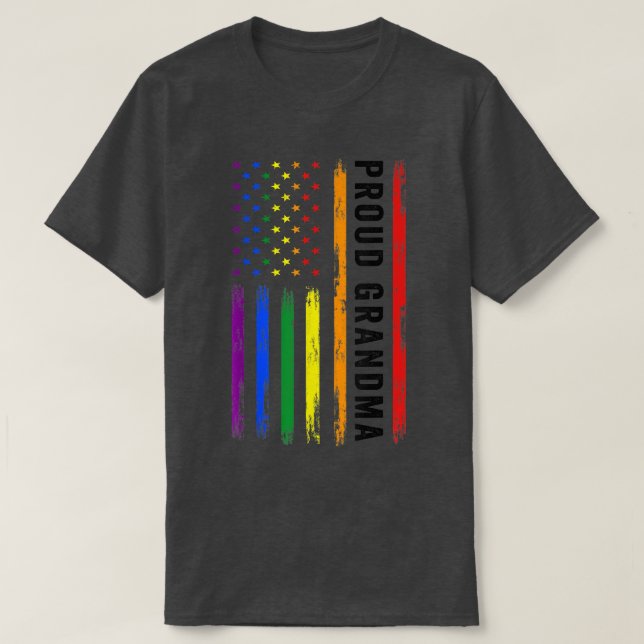 LGBT Support Proud Grandma LGBT Flag Grandma LGBT  T-Shirt (Design Front)