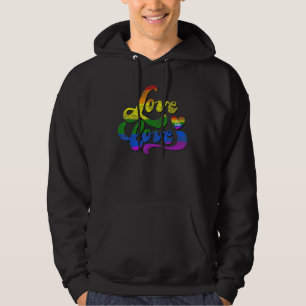 Lgbt Support Rainbow Pride Love Is Love Lesbian G Hoodie