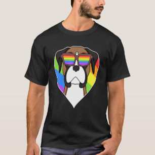 Lgbt Supporter Boxer Rainbow Gay Pride Lgbt Heart T-Shirt