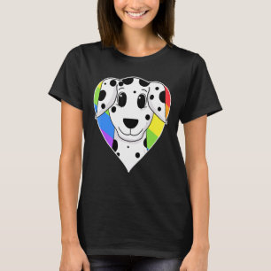 Lgbt Supporter Dalmatian Rainbow Gay Pride Lgbt He T-Shirt