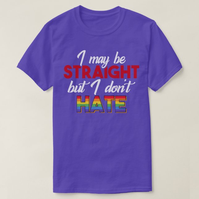 LGBT Supporter No Hate T-Shirt (Design Front)
