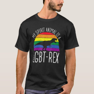 Lgbt - T-Rex Gay Pride Lesbian Dinosaur Sunset T-Shirt