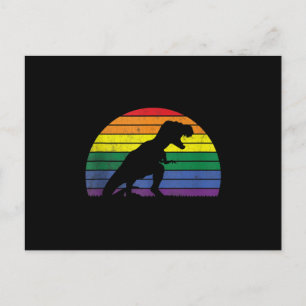 LGBT T-Rex Gay Pride Postcard