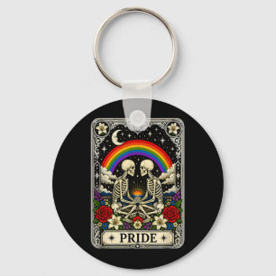 Lgbt Tarot Skeleton Gay Pride Lgbtq Equal Rights Key Ring