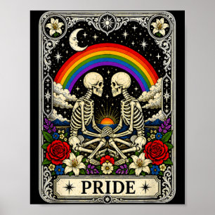 Lgbt Tarot Skeleton Gay Pride Lgbtq Equal Rights Poster