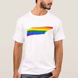 LGBT Tennessee, US state flag map T-Shirt