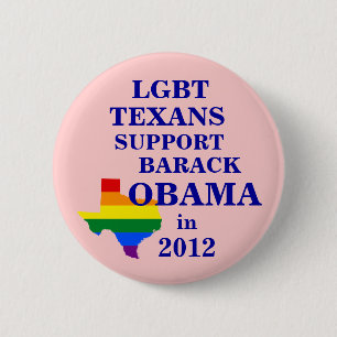 LGBT Texans for Obama 2012 6 Cm Round Badge