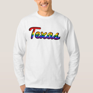 LGBT Texas Rainbow text Sweatshirt T-Shirt