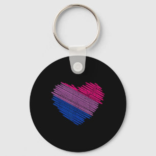 Lgbt The Biual Pride Flag Heart Pride Rainbow _1 Key Ring