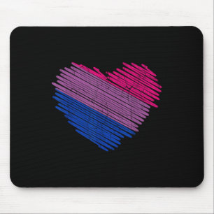 Lgbt The Biual Pride Flag Heart Pride Rainbow _1 Mouse Pad
