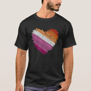 Lgbt The Flag For The Lesbian Heart Pride Rainbow T-Shirt
