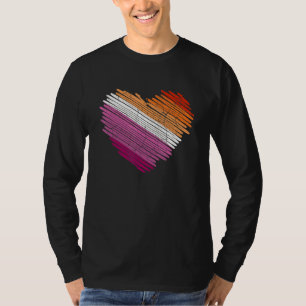 Lgbt The Flag For The Lesbian Heart Pride Rainbow T-Shirt