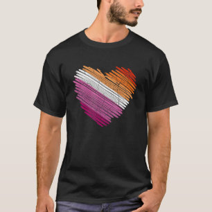 Lgbt The Flag For The Lesbian Heart Pride Rainbow T-Shirt
