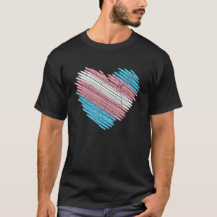 Lgbt The Transgender Flag Heart Pride Rainbow T-Shirt