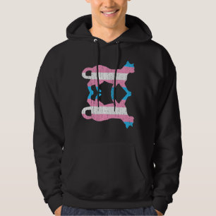 Lgbt Trans Pride Transsexual Flag Animal Cat Trans Hoodie