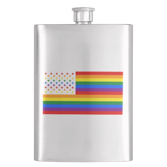 LGBT USA HIP FLASK (Front)