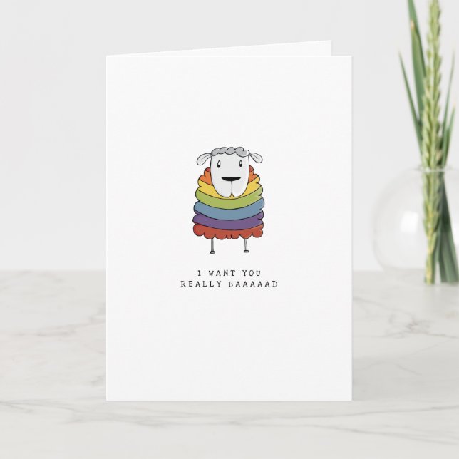 LGBT | Valentine’s | Sheep | Pride | Holiday Card (Front)