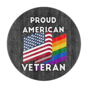 Lgbt Veterans - American Flag Cutting Board